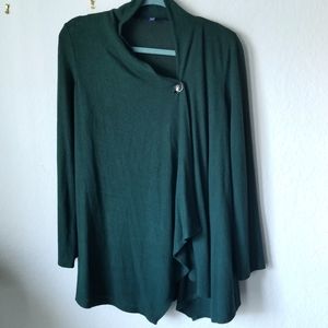 APT 9 Green One Button Cardigan Size Small